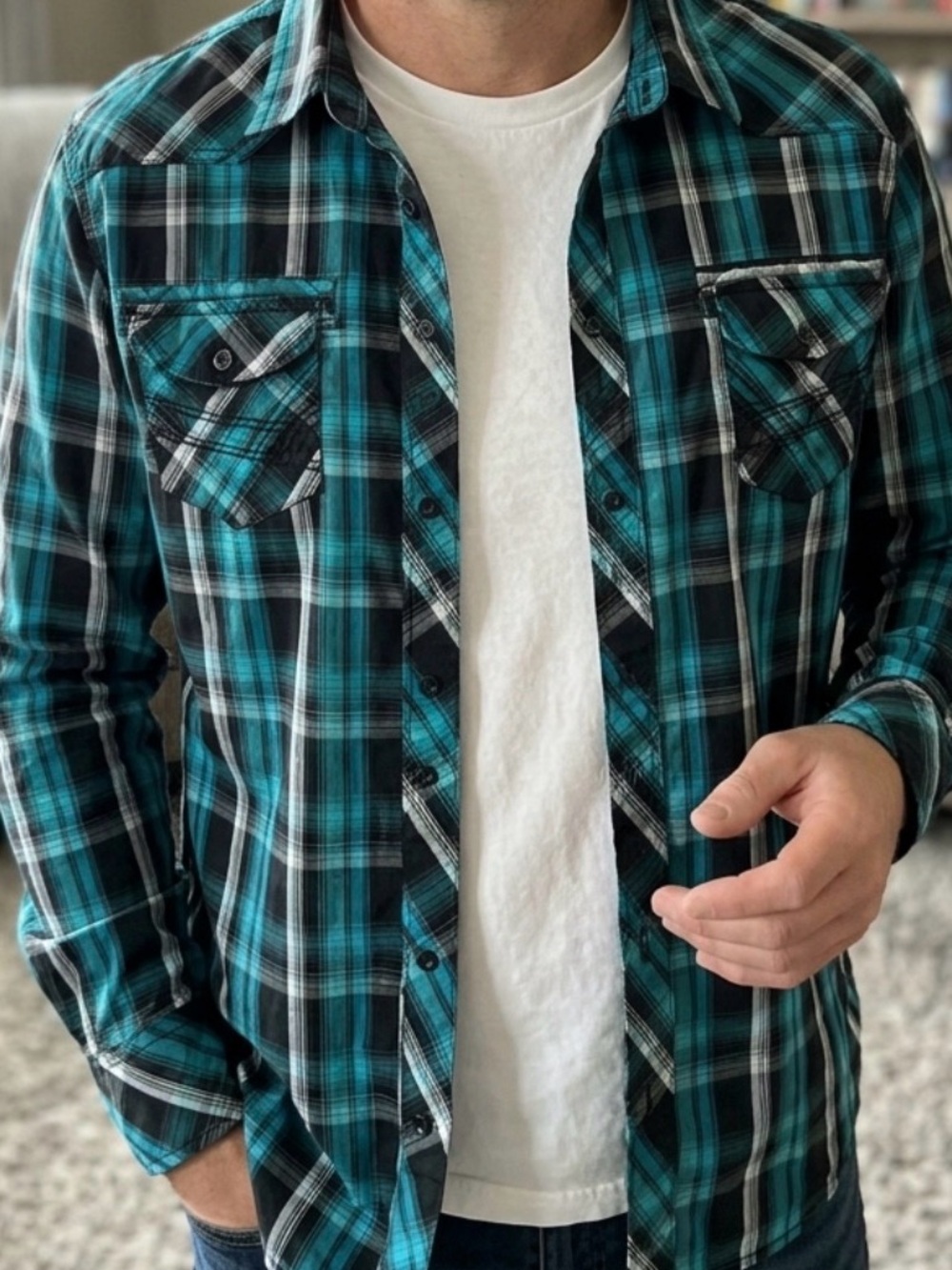 Helix Plaid Button Down